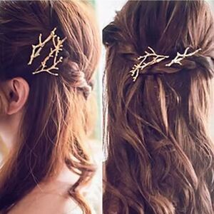 New ZARA Gold Coral Branch Hair Clip